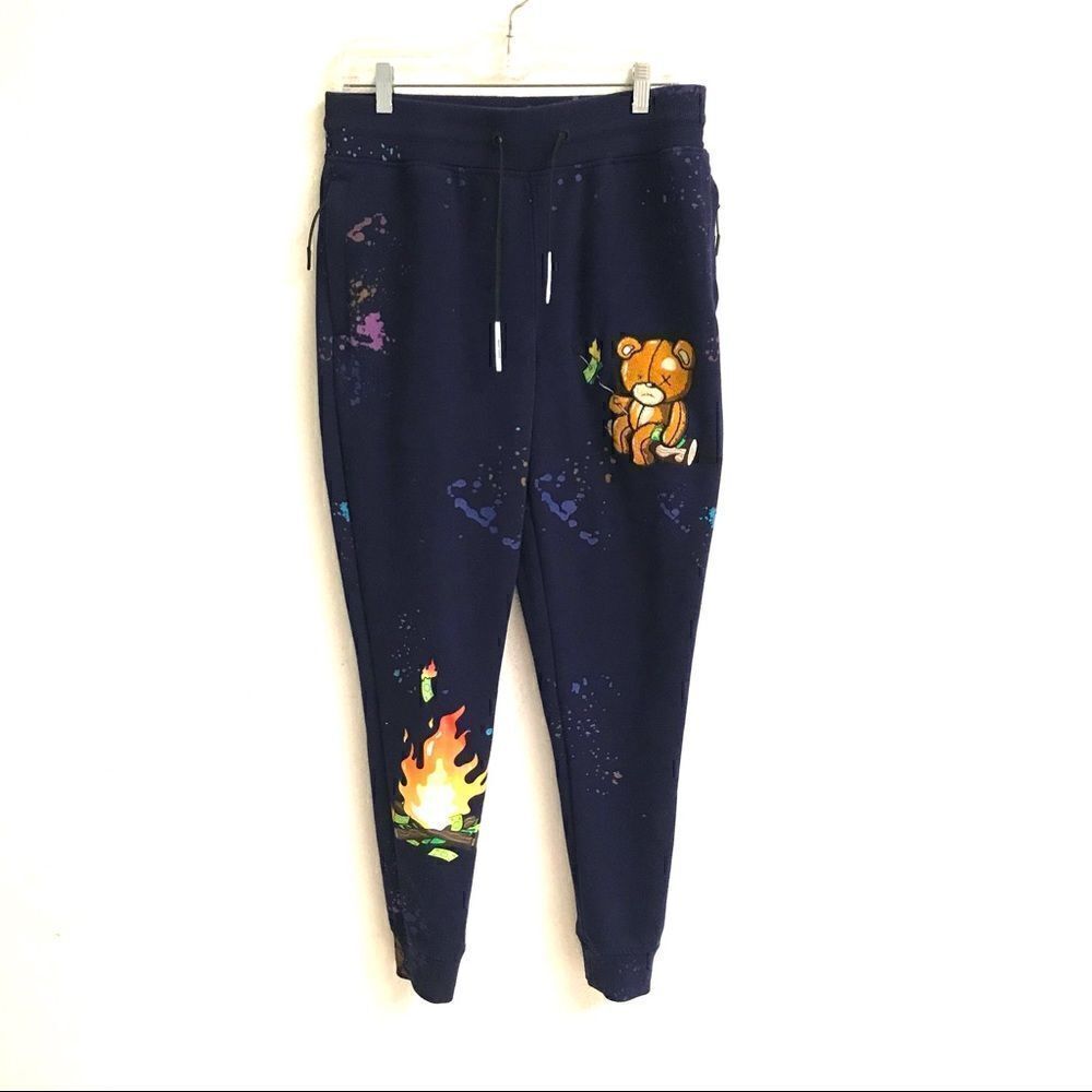 CIVILIZED Clothing “burning cash“ navy joggers M – unisex‎